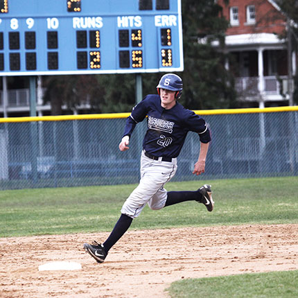 Baseball player running