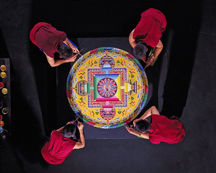 SCC Mandala Sand Painting Tibetan Buddhist Monks