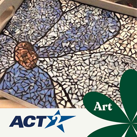 flower design made out of tile