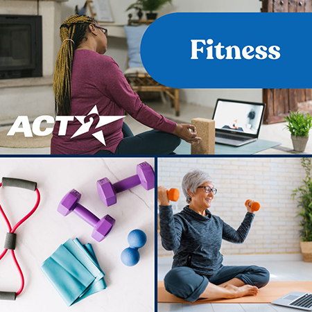 A collage of images of women doing fitness