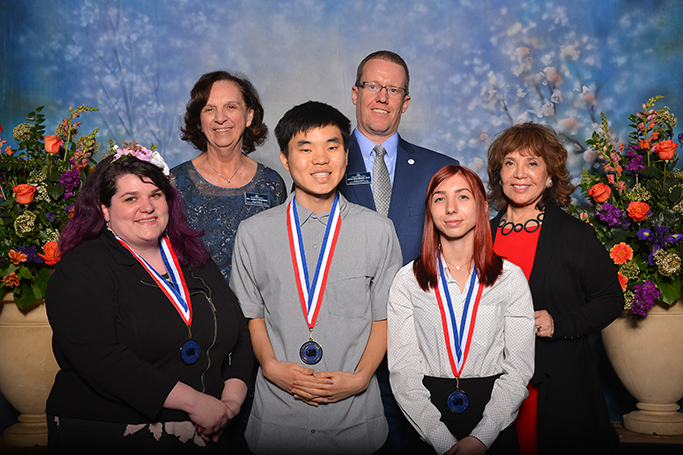 Dr. Nancy Szofran, Dr. Kevin Brockbank, Dr. Christing JOhnson (back row, left to right) with Kara Roadruck, Jinwoo “James” Kim, Abby Gillen (front row left to right)