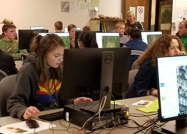 Students in a computer lab