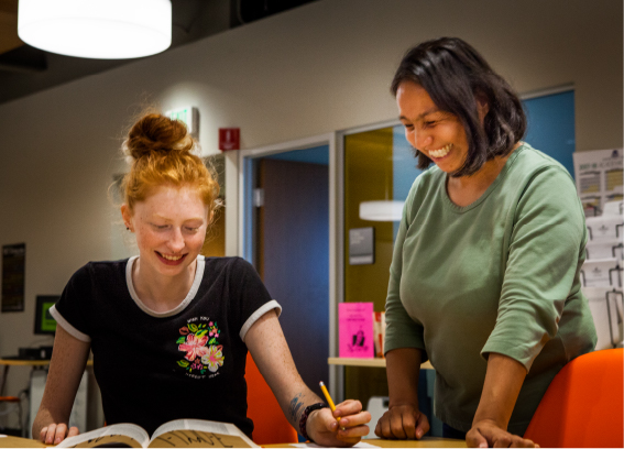 Students in the Tutoring Center. 