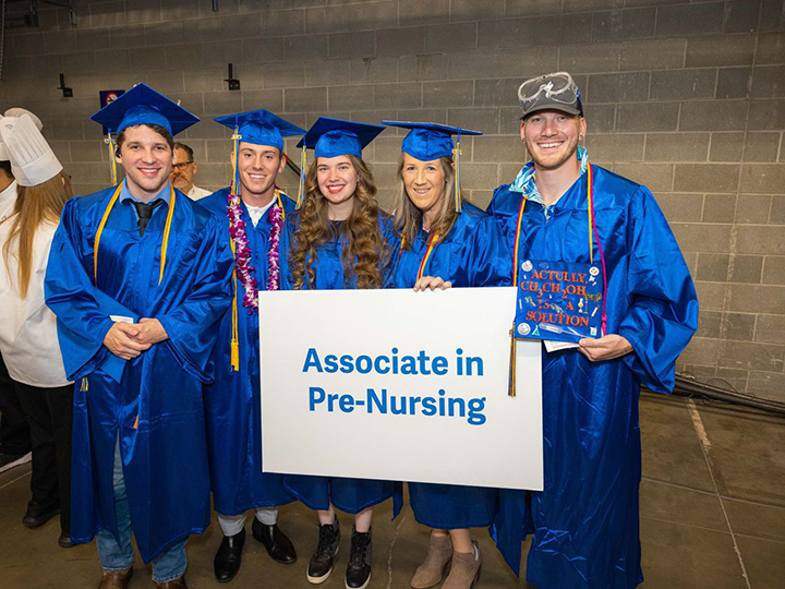 Pre-Nursing Students at Graduation.