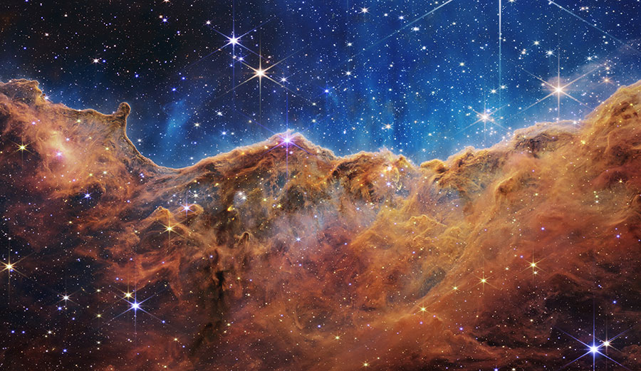 James Webb Space Telescope reveals emerging stellar nurseries and individual stars in the Carina Nebula