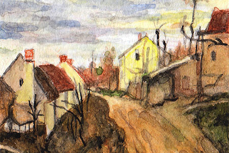 Forgery by Joe Guarisco - illage Road Auver’s, Paul Cezanne