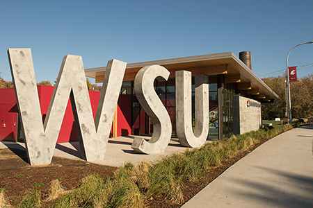 WSU campus sign