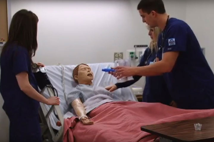 Nursing Program students simulate patient care