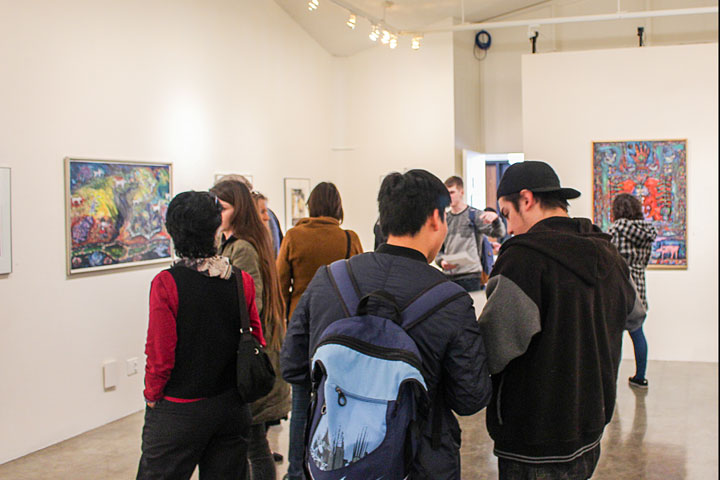 Students at Fine Arts gallery show