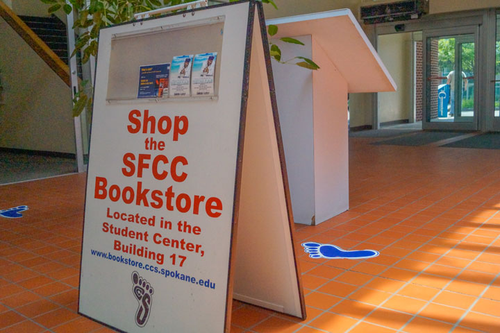 Sign about the SFCC Campus Bookstore
