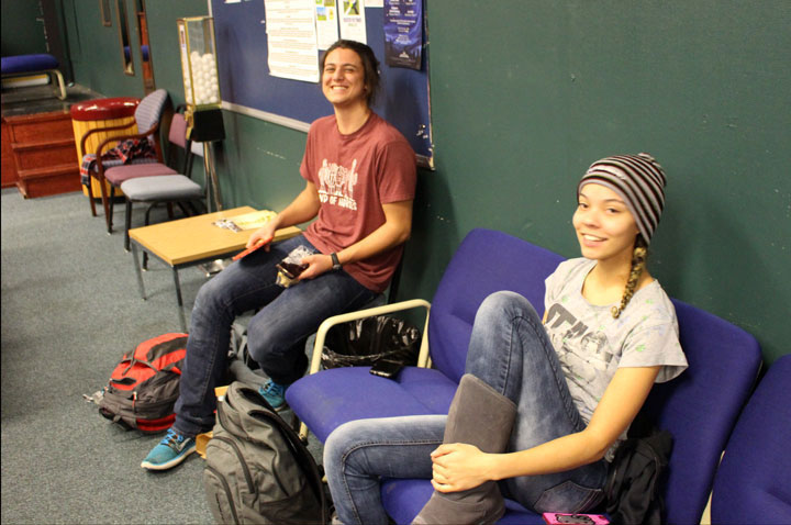 Students seated in SUB Recreation Center