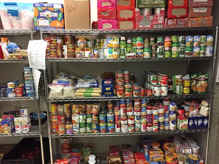 SCC Food Bank stocked shelves